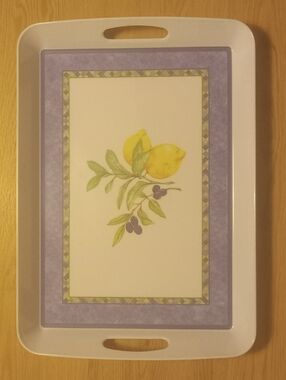Royal Doulton Carmina White Melamine Tray with Lemon Motif